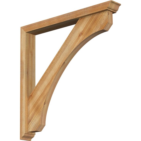Ekena Millwork Legacy Traditional Rough Sawn Bracket w/ Offset Brace, Western Red Cedar, 4"W x 32"D x 32"H BKT0402X32X32LEC01RWR - main
